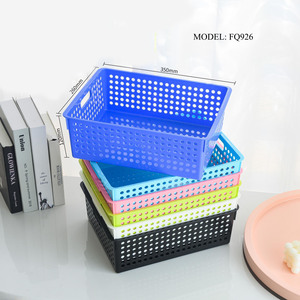 FQ926 Document Basket/Multi-Color Plastic Baskets Set, Portable Office Document & Kitchen Draining Basket, Toy Storage Organizer, Versatile Sorting Bin For Easy Organization