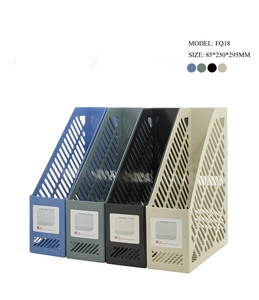FQ18 4 Compartments Plastic File Rack Paper Magazine Holder/Desk Book Sorter/Storage Display