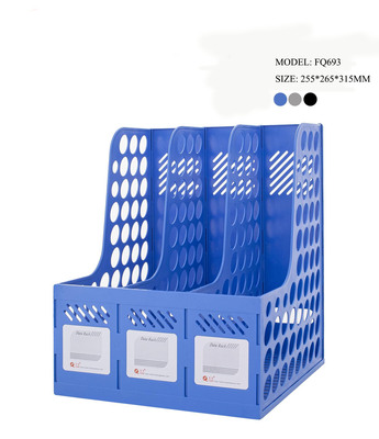 FQ693 3 Compartments Plastic File Rack