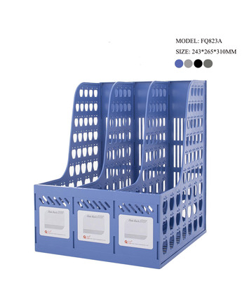 FQ823A 3 Compartments Plastic File Rack