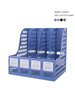 FQ394A 4 Compartments Plastic File Rack