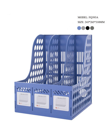 FQ393A 3 Compartments Plastic File Rack